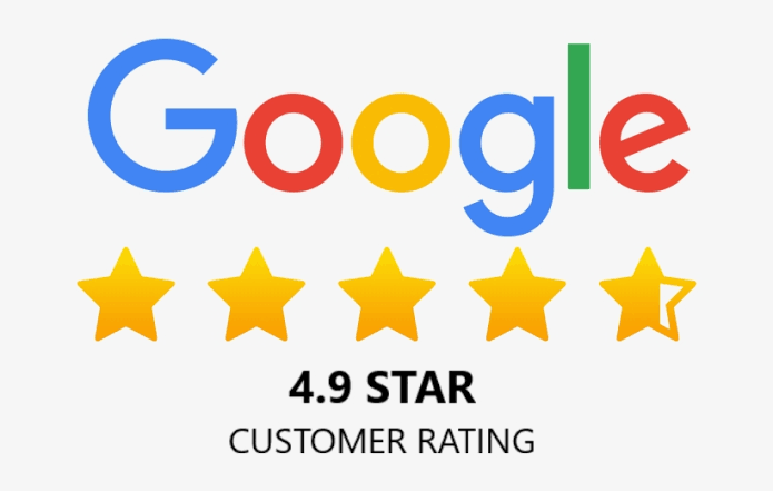 Google 4.9 star customer rating